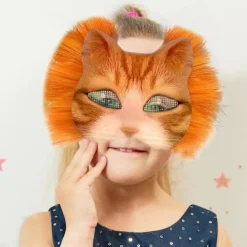 LEIGELE DIY Therian Maskeradkit Katt Räv Djuransikte Kudde med Päls Halloween Rollspel Rekvisita för (LGL) C><noscript><img width=