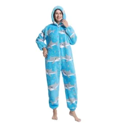 Djur Jumpsuit Dam Fleece Pyjamas Vuxen Djur Halloween Cosplay Kostymer M> Dräkter