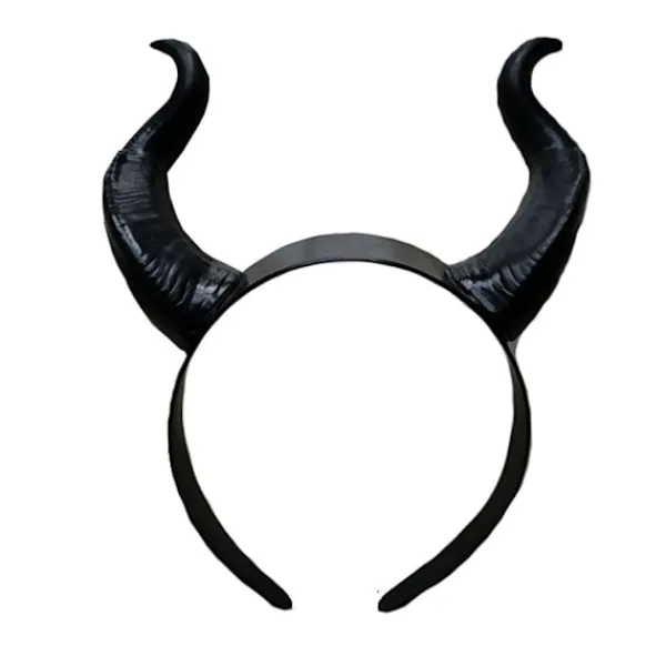 Djävulshorn diadem svart cosplay horn hårband gotisk skönhet halloween{YFL}> Huvudbonader