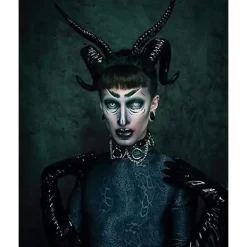 Djävulshorn Huvudband, Svarta Horn Maleficent Horn Huvudband För Halloween Kostym Cosplay><noscript><img width=