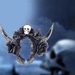 Djävulshornformad hårbåge Halloween smink cosplay hårband för ravefest> Huvudbonader