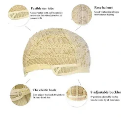 Domare Kolonial Peruk Man Lång Vågig Beige Peruk Washington Halloween><noscript><img width=