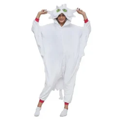 Dragon Onesies Tandlös Kigurumi För Vuxna Animedräkt Dam Pyjamas Hooded ovkläder i ett stycke S> Dräkter