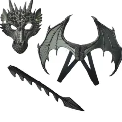 Draken Batvingar Halloween Mardi Gras Demon Kostym Cosplay Tillbehör><noscript><img width=