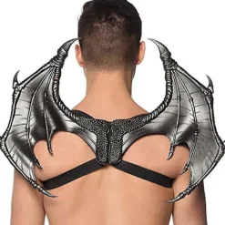 Draken Batvingar Halloween Mardi Gras Demon Kostym Cosplay Tillbehör><noscript><img width=
