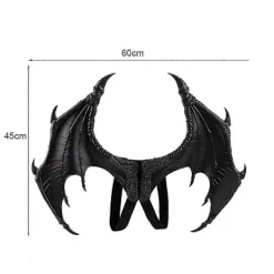 Draken Batvingar Halloween Mardi Gras Demon Kostym Cosplay Tillbehör><noscript><img width=