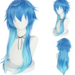 Dramatical Murder DMMD Seragaki Aoba Cosplay Peruk Gradient Blå Värmebeständig Syntetisk Hårperuk (YJD) One Size> Peruker