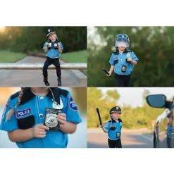 Dress Up America Polisbricka för Barn - Polisutklädningstillbehör - Polis Swat och FBI Polisbricka med Kedja och Bältesklämma><noscript><img width=