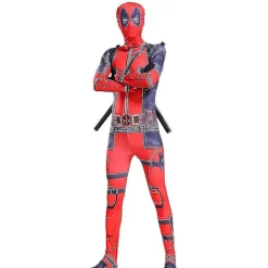 Dräkter för Vuxna Rollspel Bodysuit Jumpsuit Mask X-rygg Bälte Set Klä Upp L> Dräkter