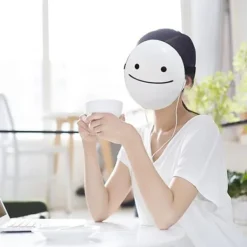 Drömmask, Halloween vit leende mask, The Dream - Mask Music Song Video samma, Sångarmask, Fest{Y F L}><noscript><img width=