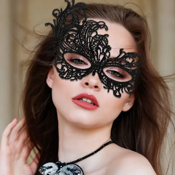 Dubbellagers gasbindband med guldstämpling - stor> Masker