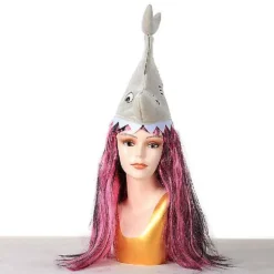 Dww-Haj plysch hatt för vuxna, fisk, undervattensvärld, huvudbonad, accessoar, temafest, karneval> Huvudbonader