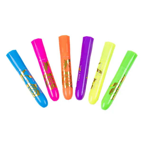 6:e set Glow In Dark Face Paint Uv Neon Face Paint Crayon Pen> Smink
