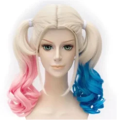 /EA/Polyester Harley Quinn peruk (vuxen)> Peruker