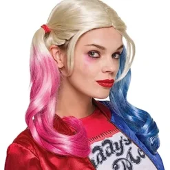 /EA/Polyester Harley Quinn peruk (vuxen)> Peruker