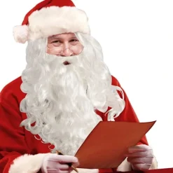 /EA/Tomte skägg och peruk set, vit tomtenisse peruk och skägg, en storlek> Tillbehör