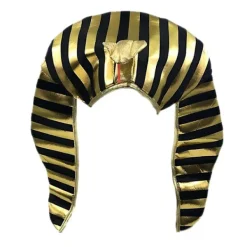 Egyptisk Farao Kostym Faraohatt Kung Huvudbonad Förgylld Kobra Kung för Klä Upp Fest Tillbehör> Huvudbonader