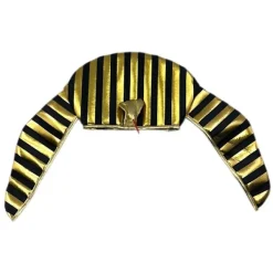 Egyptisk Farao Kostym Faraohatt Kung Huvudbonad Förgylld Kobra Kung för Klä Upp Fest Tillbehör> Huvudbonader