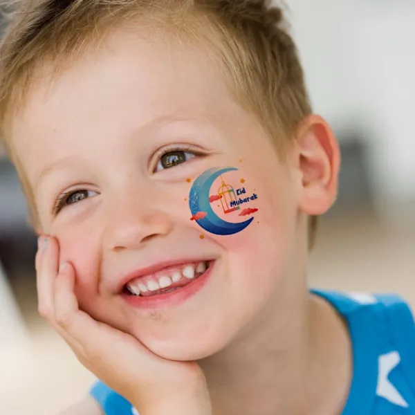 Eid Mubarak Tillfälliga Tatueringsdekaler Ramadan Kareem Dekoration> Smink