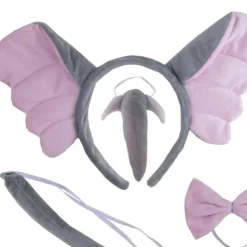 Elefant Kostymtillbehör Set Huvudbonad för Rollspel Karneval Vuxna Barn><noscript><img width=