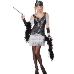 California Costumes Elegant Flapper Charleston Razzle Dazzle Maskeraddräkt M> Dräkter