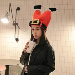 Elektrisk Julhatt för Vuxna och Barn Sjungande Tomtehatt Nyår Julfest><noscript><img width=