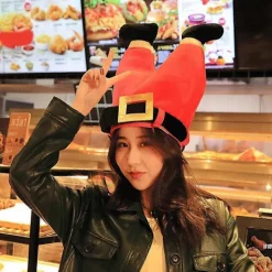 Elektrisk Julhatt för Vuxna och Barn Sjungande Tomtehatt Nyår Julfest><noscript><img width=