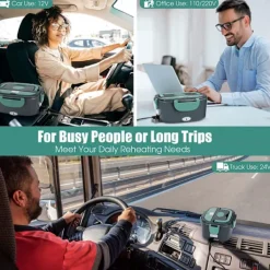 Elektrisk matlåda värmebehållare 3i1 bil lastbil arbete. [YD]> Dräkter