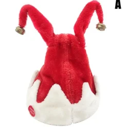 Elektrisk Tomteluva Musik Swing Tecknad Röd Plyschluva Julfestmössa A> Huvudbonader