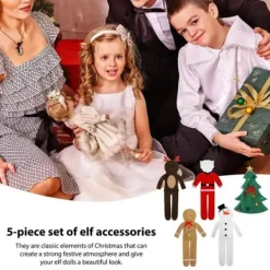 Elf Accessoarer Set Jul Elf Doll Kostym Christmas tree><noscript><img width=