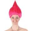 Elf Pixie Wig Cartoon Cosplay ROSE RED rose red> Peruker
