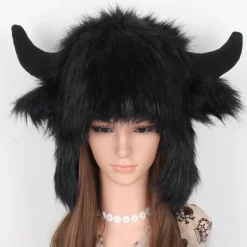 Elk Horn Julhatt Fluffig Plysch Faux Päls Värmare Vinter Öronlappar> Huvudbonader