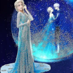 Elsa Klänning Vuxen Dam Kostym 2XL> Dräkter