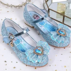 Elsa Princess Skor för Flickor med Paljetter Rosa ZX[YD] 20cm / size 32> Masker