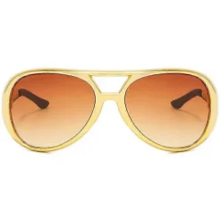 FMYSJ Elvis Presley The King Rock Cosplay Glasögon Guld Solglasögon Party Glasögon Rekvisita Tillbehör (FMY)><noscript><img width=