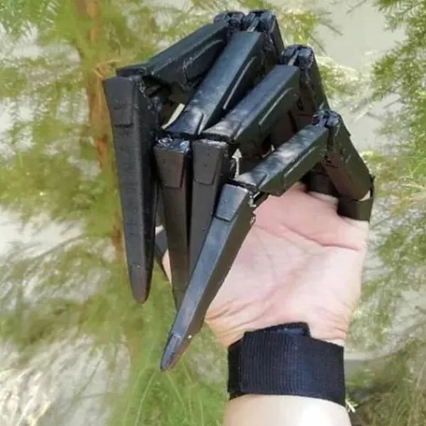 Emulsion Halloween Articulerade Fingrar Fingerhandskar Fingerförlängningar Blå> Tillbehör