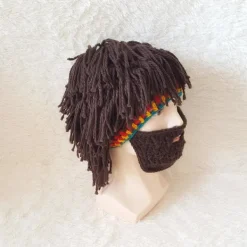 En bit (färg) rolig kreativ handgjord hatt peruk skägg hatt，Xi><noscript><img width=