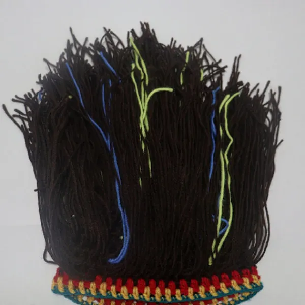 En rolig, kreativ, handgjord hatt peruk hatt, Xinqiao Herrstickad Skägg Hatt Reggae Hårstil Rasta Mössa Roliga Hattar> Peruker