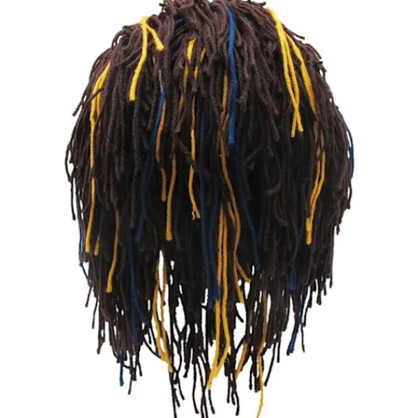 En rolig, kreativ, handgjord hatt peruk hatt, Xinqiao Herrstickad Skägg Hatt Reggae Hårstil Rasta Mössa Roliga Hattar> Peruker