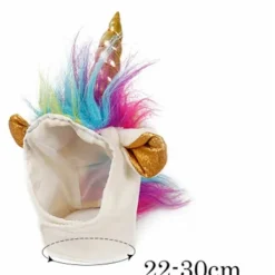 Enhörningshatt för husdjur, för katter och små hundar, valp, kattkostym, accessoar för Halloween, cosplay, manmössa> Huvudbonader