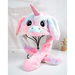 Holocky Enhörningshatt med rörliga öron, Roliga hattar, Vinterhatt><noscript><img width=