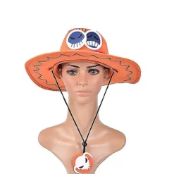 Ett stycke Portgas D Ace Cowboy Hat Kostym Hattar -a><noscript><img width=