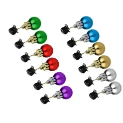 Evago 12-pack Skäggprydnader Julskäggdekoration Boll Tomte Klipp Ljuslampa Klockor Klipp Festkläder> Tillbehör