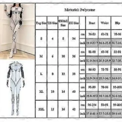 Evangelion Anime Ayanami Rei Cosplay Kostym Dam Battle Suit Bodysuit Jumpsuit Halloween Party Utklädnad -NMAOV( L)><noscript><img width=