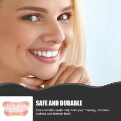 unbranded Extra tunna falska ljusa vita tandfanér i silikon, mjuka, säkra, självhäftande proteser, dölj skuggade tandställningar, bekväma tänder, ortodonti><noscript><img width=