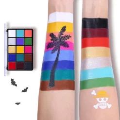 Face Body Paint Set 15 Colors Makeup Palette Washable For Costumes Parties Theater Special Effects><noscript><img width=