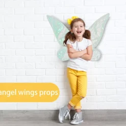 Fairy Wings För Vuxen Dress Up Glittrande skira vingar Halloween Fairy Kostym Ängla Vingar För Barn Flickor Kvinnor><noscript><img width=