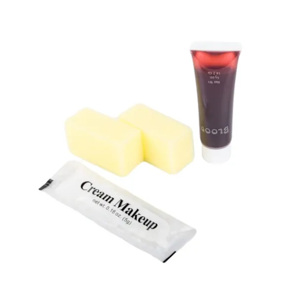 Fake sår makeup för halloween att måla ärr sår makeup hud> Smink