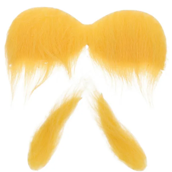 Falsk Mustasch Ögonbryn för Fest Gul Mustasch och Ögonbryn Cosplay Tillbehör Gul 16.00X9.00X0.20CM> Tillbehör