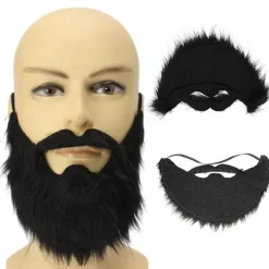 Falsk Svart Skägg Elastisk Halloween Fest Bal Rekvisita> Tillbehör